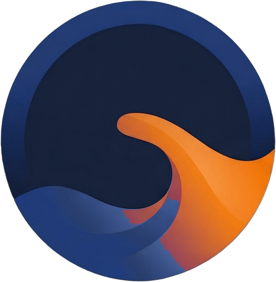 Scroll Builders — kék-gyűrűs logó